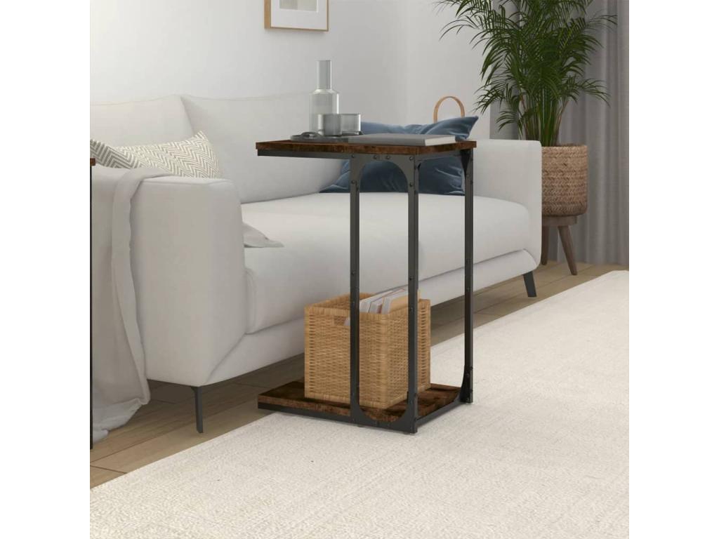 Table d'appoint Chêne fumé 40x30x60 Bois d'ingénierie 76383IGQU