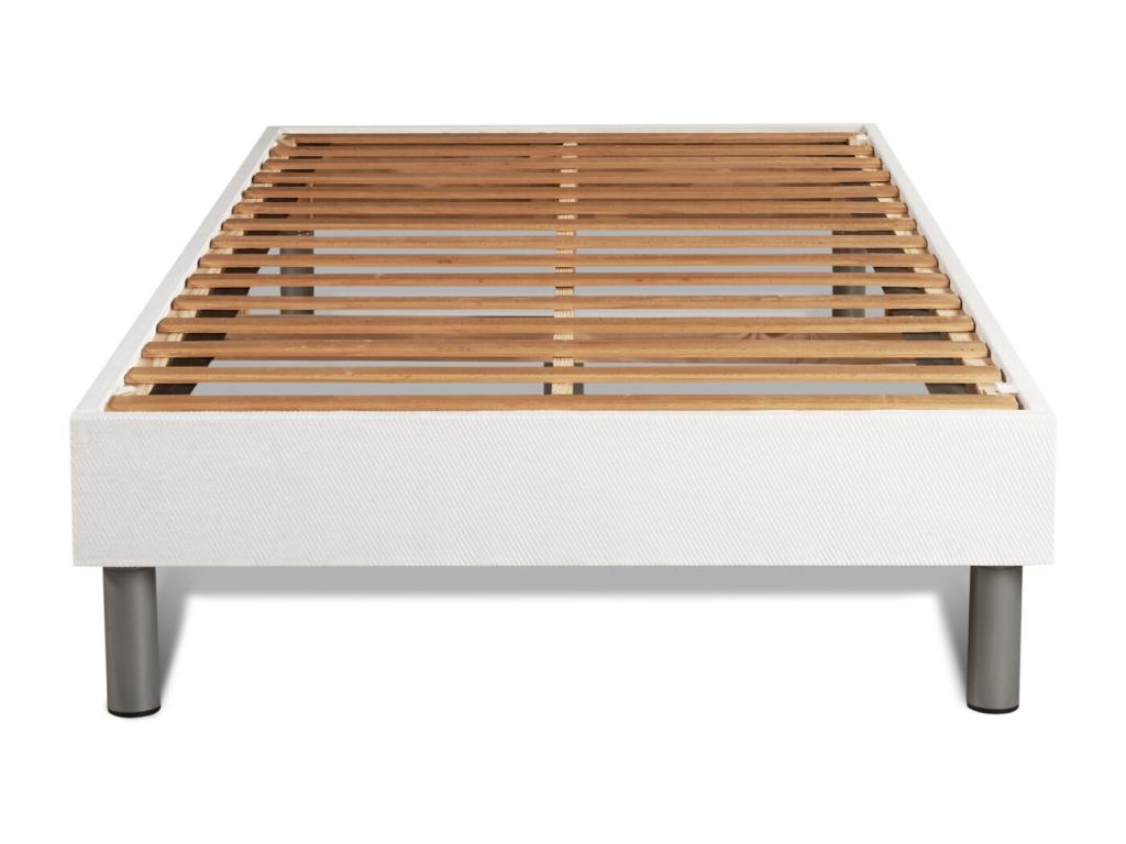 Ensemble matelas 90x190 Nidchicshop ressorts ensachés et mémoire de forme sommier Nidchicshop blanc 06661QUZF