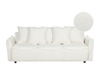 Canapé-lit Calmetop Bouclé Blanc 3 places 85363BSZL
