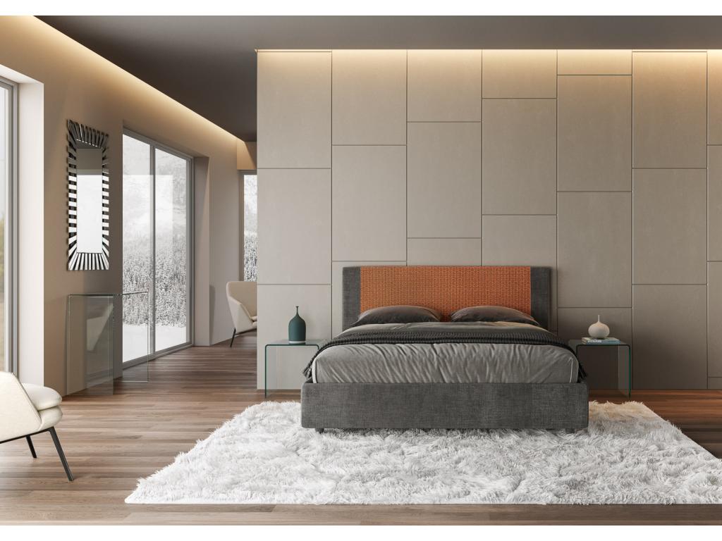 Lit sans sommier rembourré 160x200 tissu Calmetop 04 Calmetop 83180QAPD