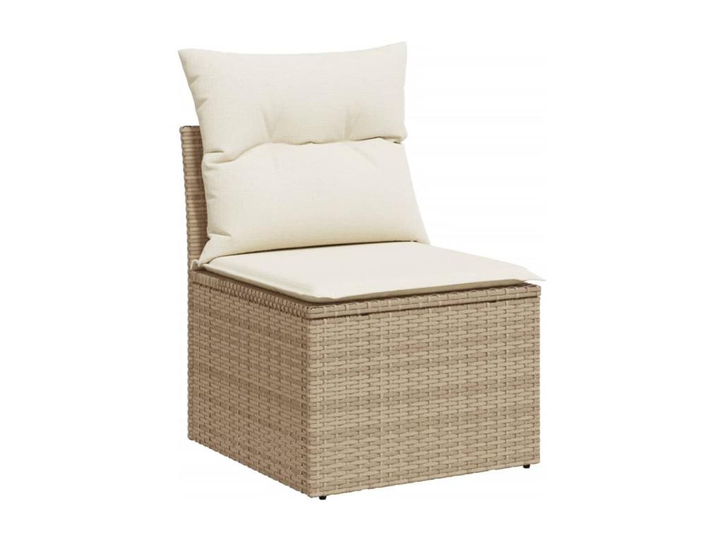 Salon de jardin avec coussins 8 pcs beige résine tressée 40900AIMK