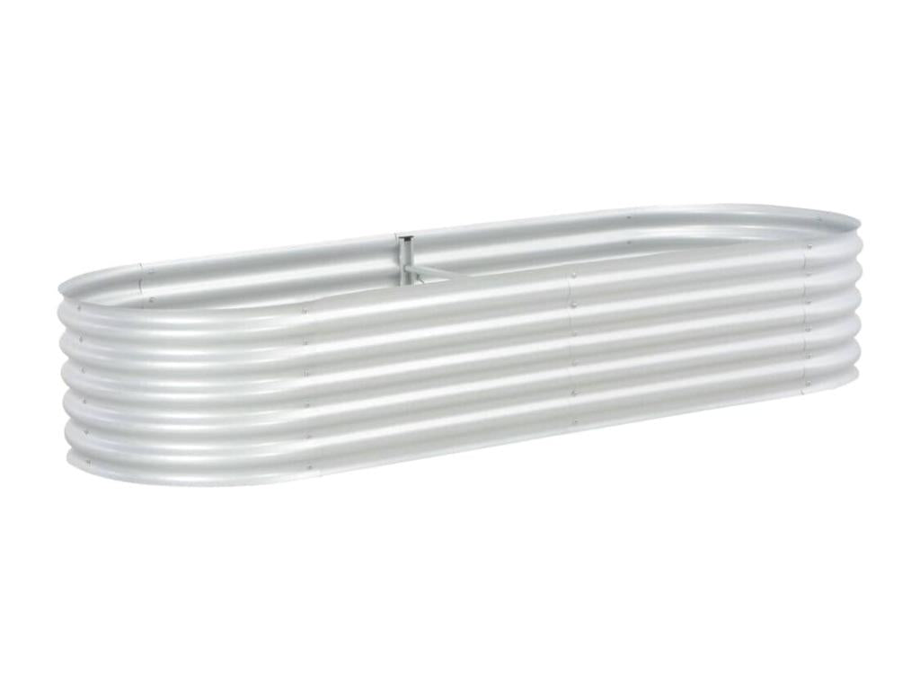 Lit surélevé de jardin 240x80x44 cm Acier galvanisé Argenté 17101HMNI