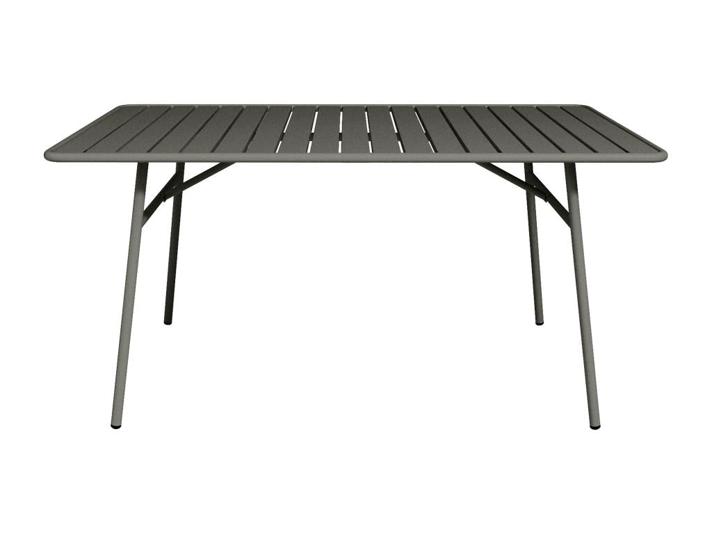 Table de jardin L.160 cm en métal - Gris anthracite - Calmetop 03134YQOK