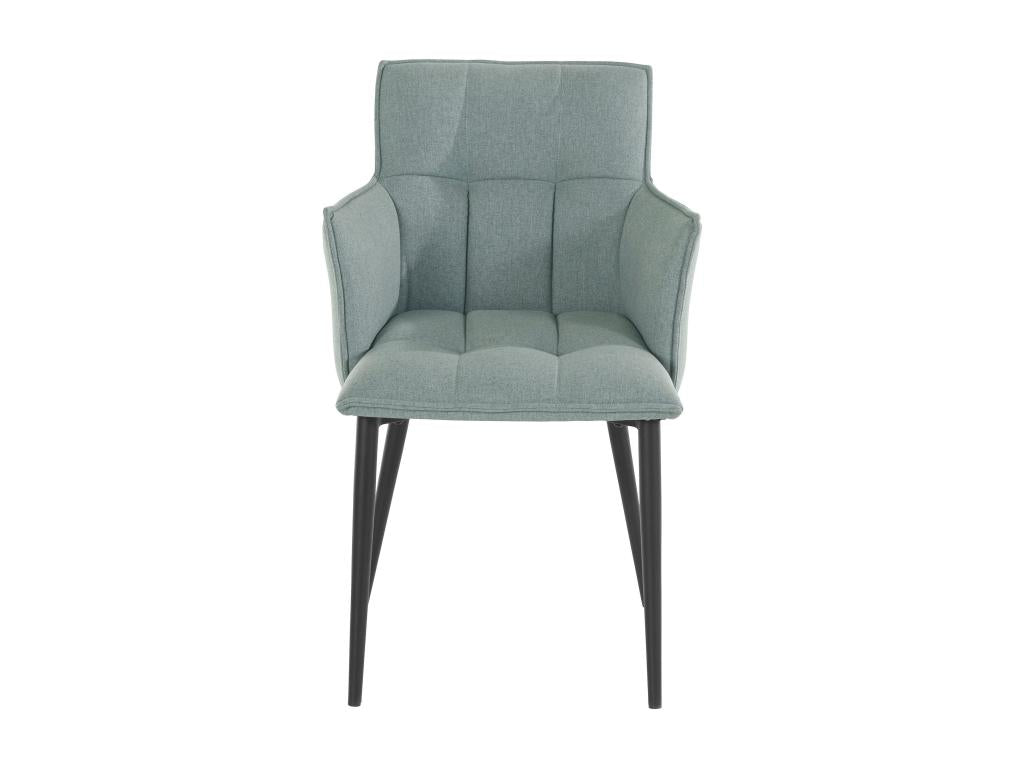 Nidchicshop - Lot de 2 chaises de salle à manger rembourrées en tissu vert menthe 77829MKJA