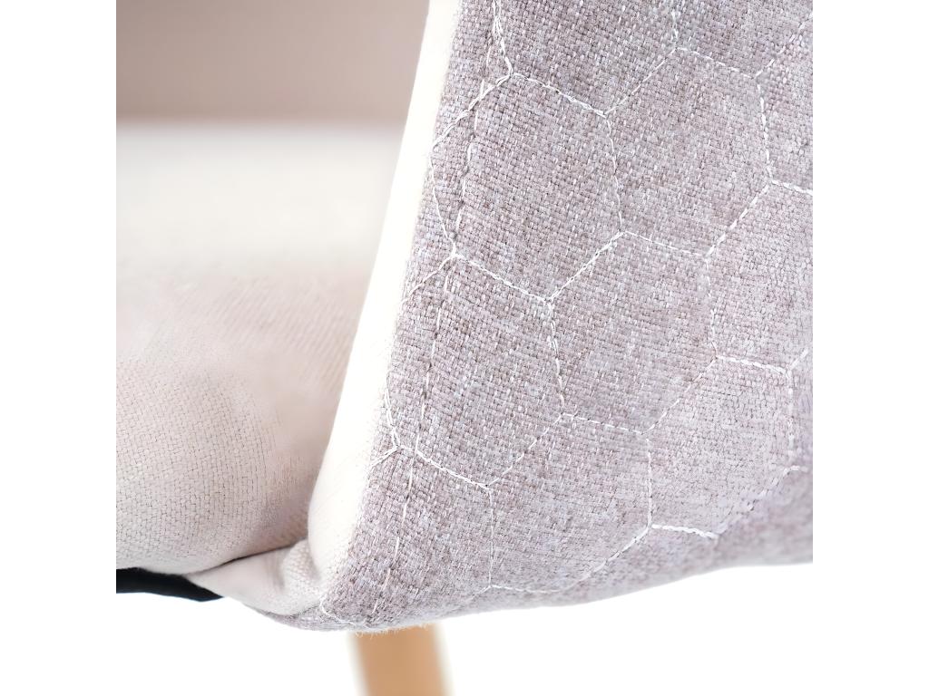 6x chaise de séjour/salle à manger Nidchicshop-D71 design rétro accoudoirs tissu - couleur crème-beige 41739LGQJ