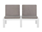 Banc de salon de jardin avec coussin Plastique Blanc 58876RPUB