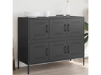 Buffet noir 100,5x39x79 cm acier 17041LMAI