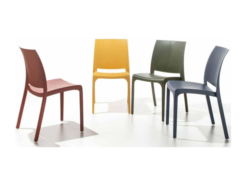 Chaise polypropylène Calmetop - Lot de 4-Couleur Beige foncé 65341XMVV