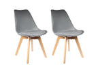Chaise Scandinave Coque Pp Rembourrée Gris - Lot de 4 28592IUDM