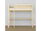 Lit mezzanine en bois - avec bureau N06 Pin Clair 90x190 73883YZRF