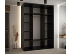 ARMOIRE Nidchicshop 4 À PORTES COULISSANTES 235.2/180/60 3 portes Noir/Noir/Or 46402DTWW