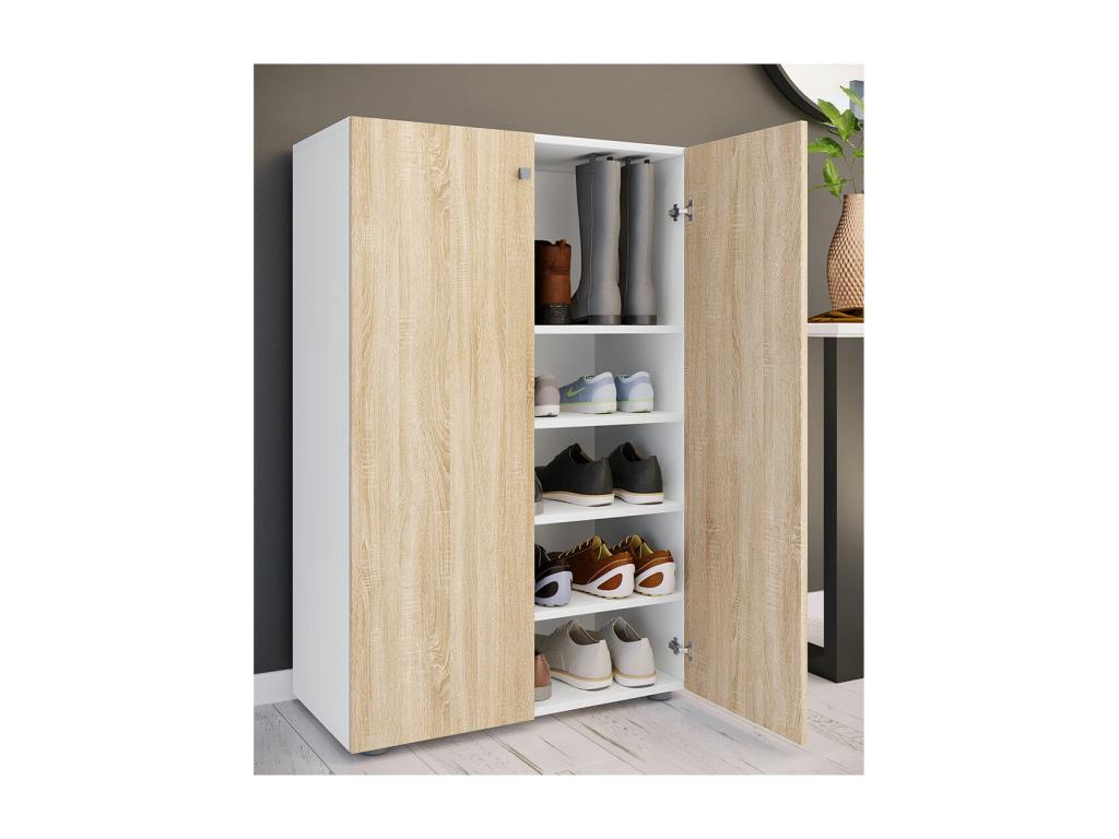 Calmetop meuble à chaussures 2 portes blanc. 19620XIXN