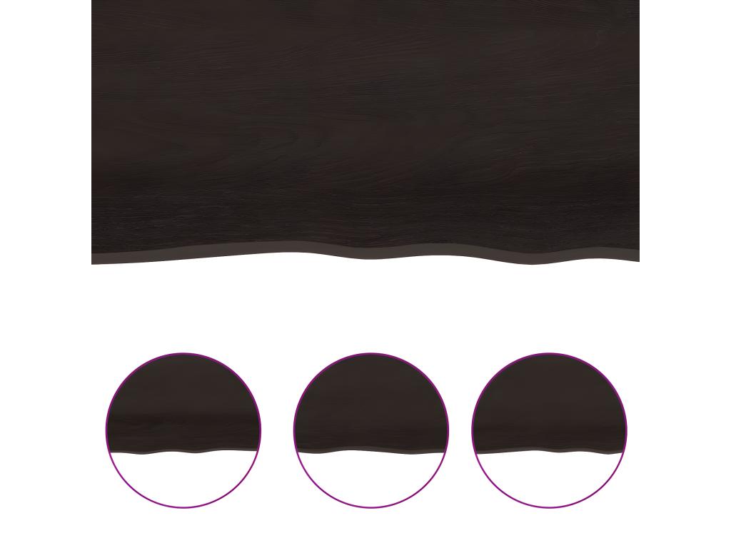 Etagère murale marron foncé 100x40x2cm bois chêne massif traité 31006OJYC