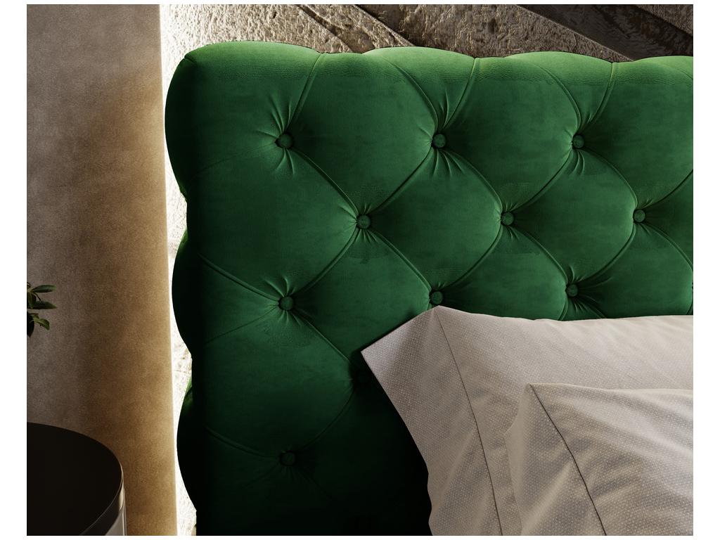 Nidchicshop Lit double avec rangement 140x200 Nidchicshop - Lit adulte glamour - Velour Vert Nidchicshop Velvet 2225 00251HQHH