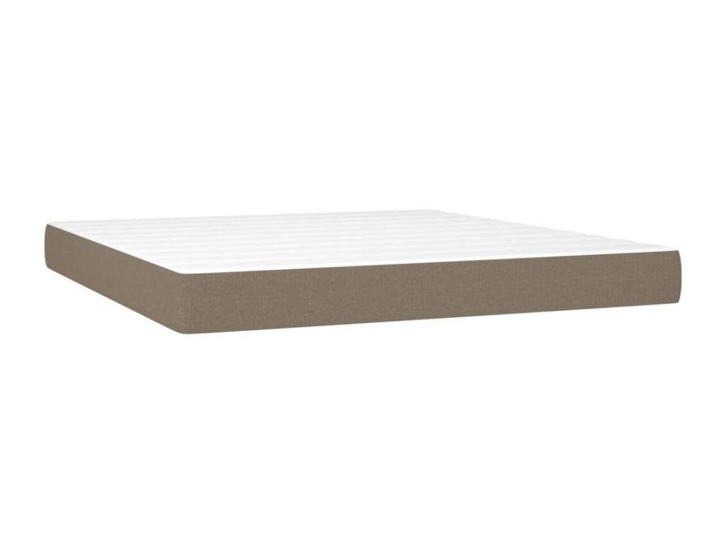 Sommier tapissier avec matelas et LED Nidchicshop 160x200 cm Tissu 58686FZID
