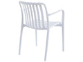 Lot de 4 fauteuils en polypropylène coloris blanc - L- 55,5 x P- 57,5 ​​x H- 81 cm 30124HUEE