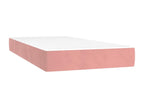 Lit à sommier tapissier et matelas Rose 80x200 cm Velours 02694UPCN