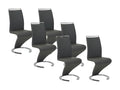 Lot de 6 chaises Nidchicshop - Simili noir 49176JNPH