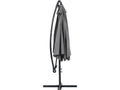 Parasol de jardin déporté Alu Nidchicshop - Rond - 3 m - Gris - Dalles incluses 60790AEVB