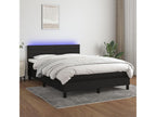 Sommier à Artvivrestore de lit avec matelas LED Noir 140x190 Tissu 07672BPRS