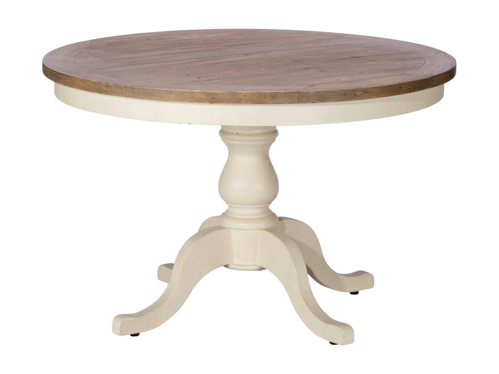 Table à manger ronde blanche D120 cm Nidchicshop 45489BMNV