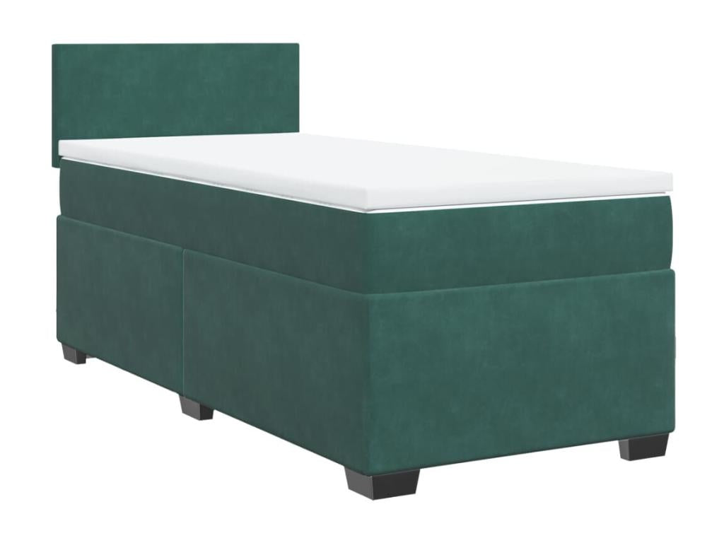 Sommier à Nidchicshop de lit avec matelas Vert foncé 90x190 cm 58581SQHS