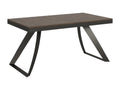 Table extensible 90x160/420 cm Nidchicshop Noyer cadre Anthracite 79141NRUB