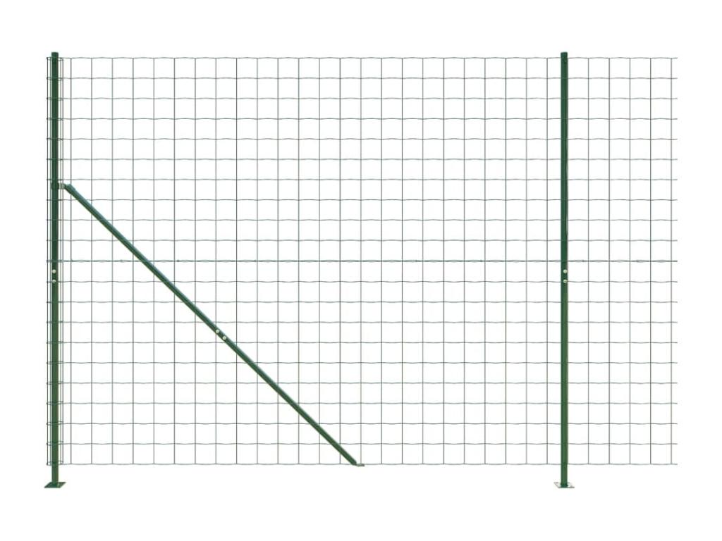 Clôture en treillis métallique avec bride vert 2.2x10 m 76045RHZM