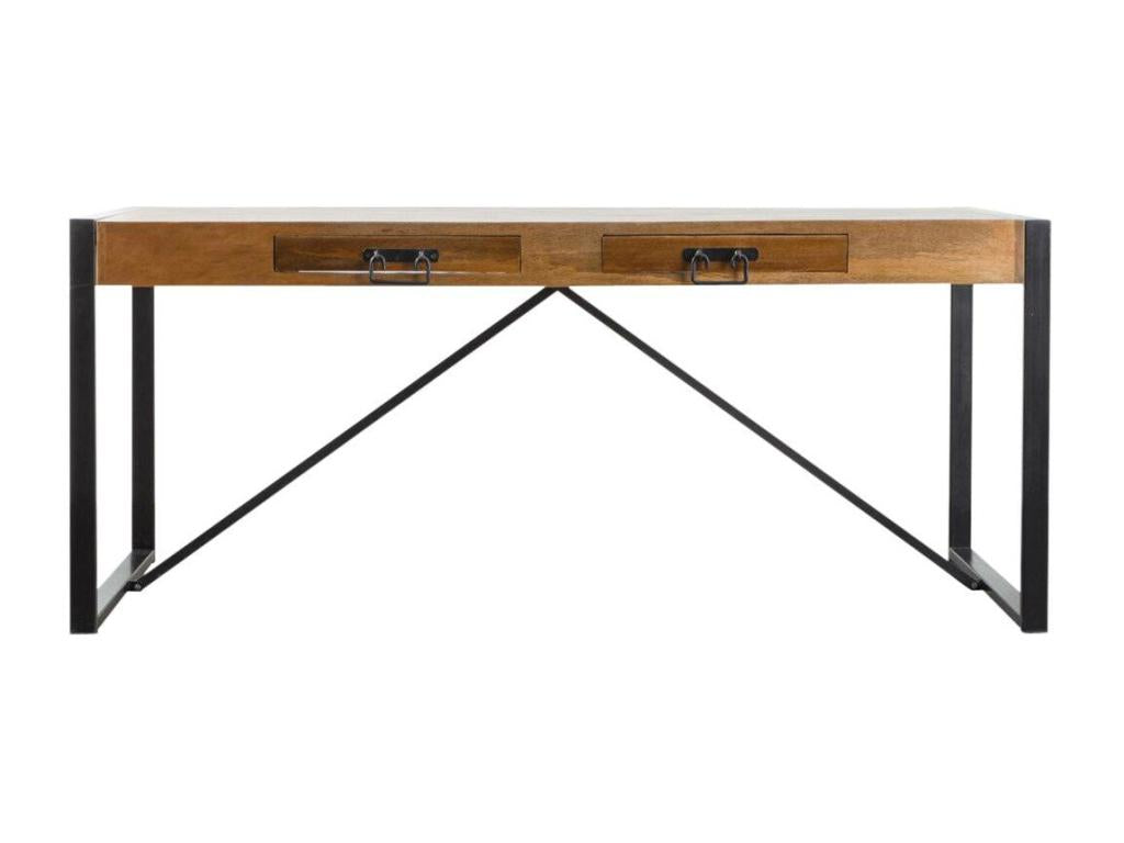 Table à manger avec allonges en bois coloré Ethnik 82784GPRE