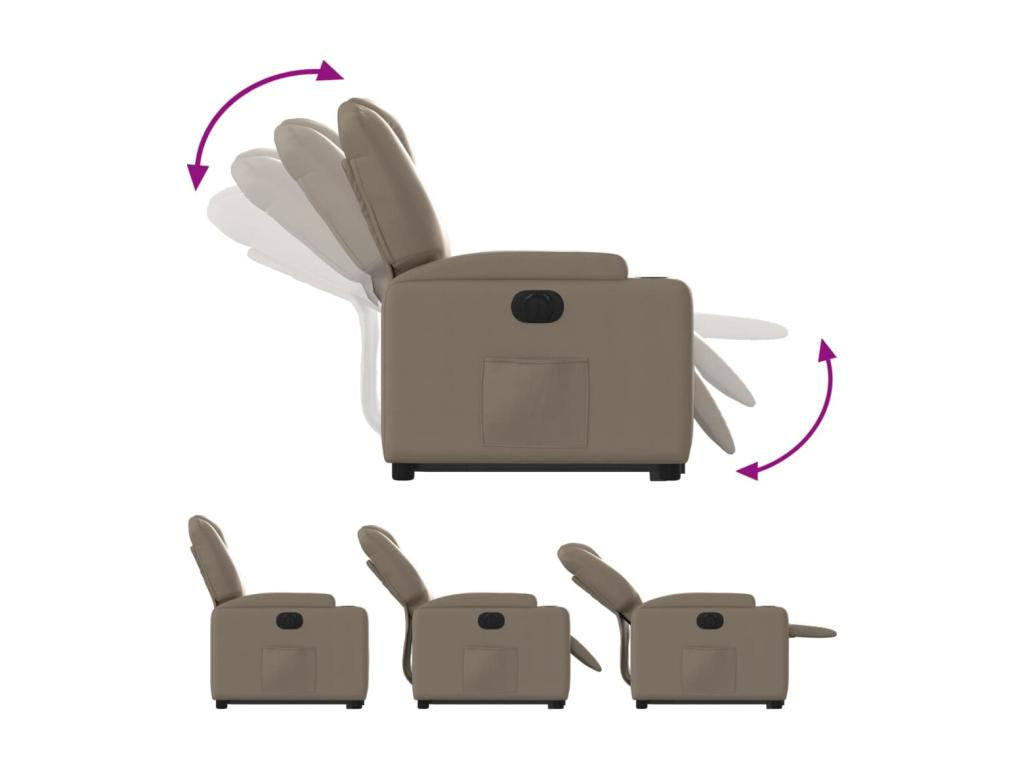 Fauteuil inclinable électrique cappuccino similicuir 65191EEBC