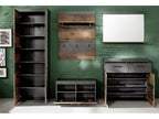 Ensemble de 5 meubles d'entrée - Mélaminé vieux bois - Naturel-Gris - 265 - 192 - 37 cm 82977VMEP