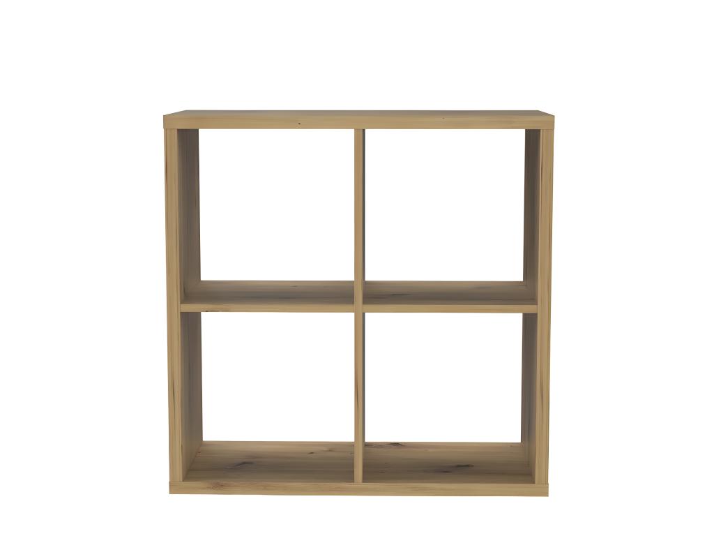 Etagère Artvivrestore 4 casiers décor bois rustique texturé - Artvivrestore 75489DMMW