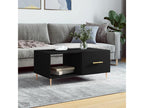 Table basse noire 90x50x40 cm bois d'ingénierie 68293DFEL