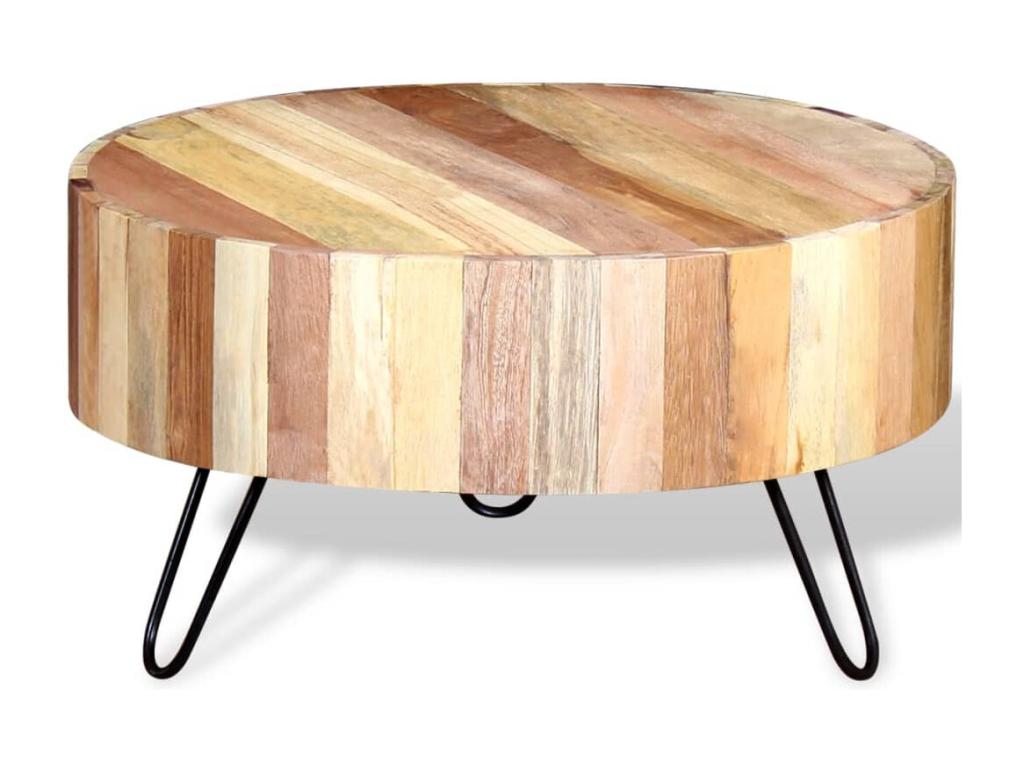 Table basse Bois de récupération massif 74136TFZP
