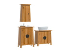 Ensemble de meubles de salle de bain 3 pcs bois de pin massif 99977DUHU