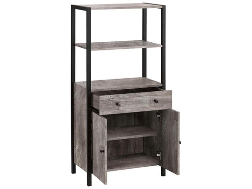 Armoire à 2 portes et 1 tiroir en béton aggloméré 95609ZZIF