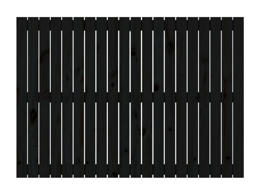 Tête de lit murale Noir 127,5x3x90 cm Bois massif de pin 71206RZXA