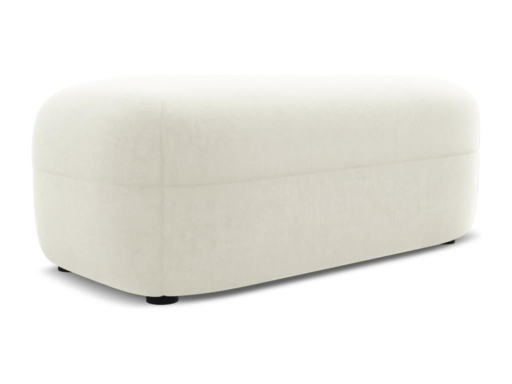 Pouf en velours - beige clair - Calmetop 83769MGUE