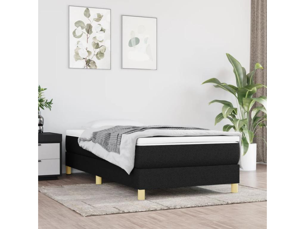 Cadre de lit sans matelas noir 90x200 cm tissu 20199UGGD