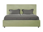 Lit double coffre rembourré 140x210 microfibre vert Calmetop 78144GDRB