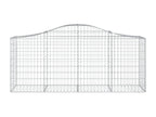 Paniers à gabions arqués 2 pcs 200x50x80-100 Fer renforcé 99654BXVG