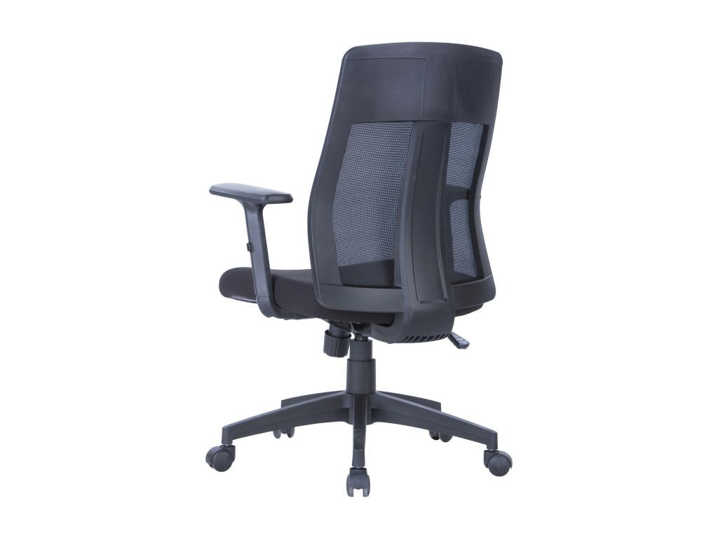 Calmetop - Chaise de bureau à dossier haut en tissu noir 39985UJNN