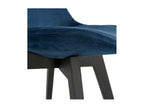 Chaise Design Velours / Bois Nidchicshop 85cm Bleu / Noir 07276LHRL