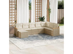 Salon de jardin avec coussins 8 pcs beige résine tressée 18069CAVN