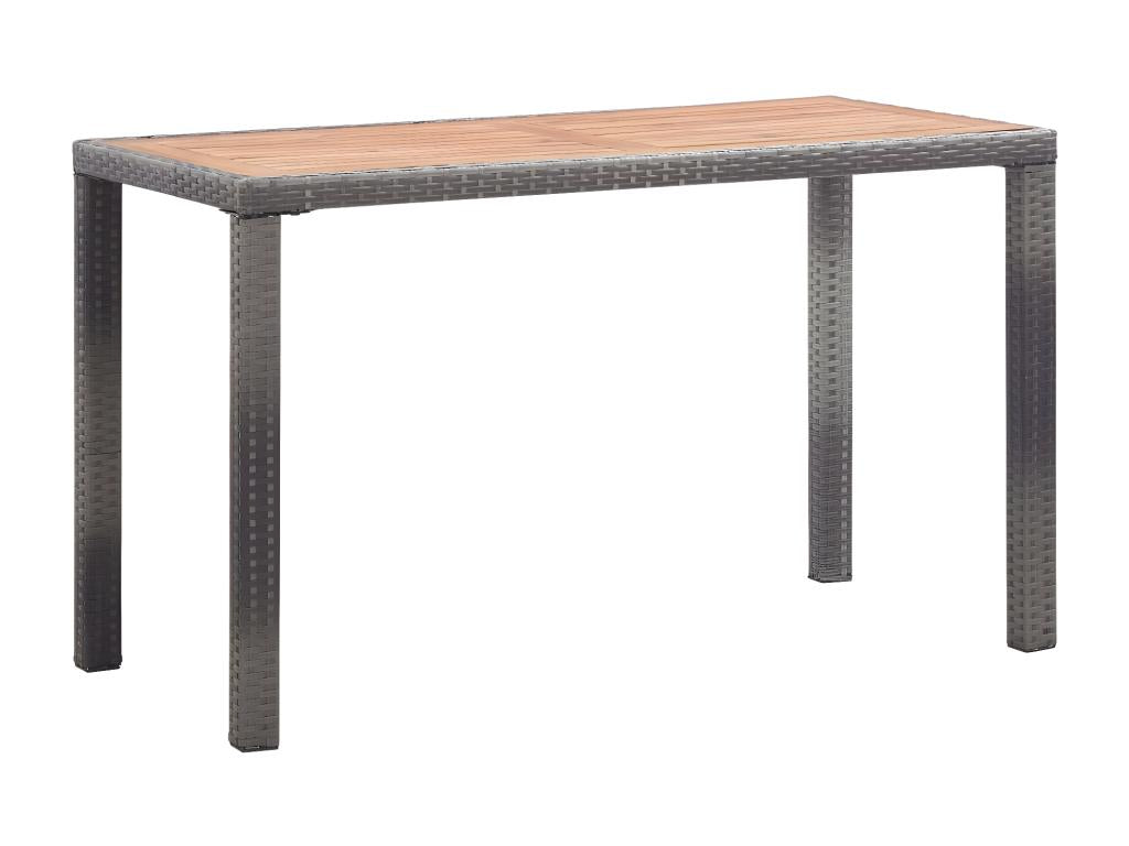 Calmetop - Table de jardin Anthracite et marron 123x60x74 cm Bois d'Calmetop 10686GBQG