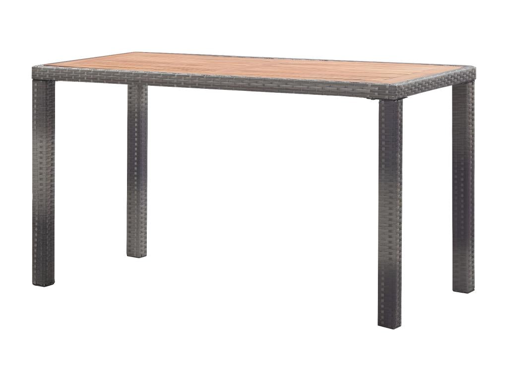 Calmetop - Table de jardin Anthracite et marron 123x60x74 cm Bois d'Calmetop 10686GBQG