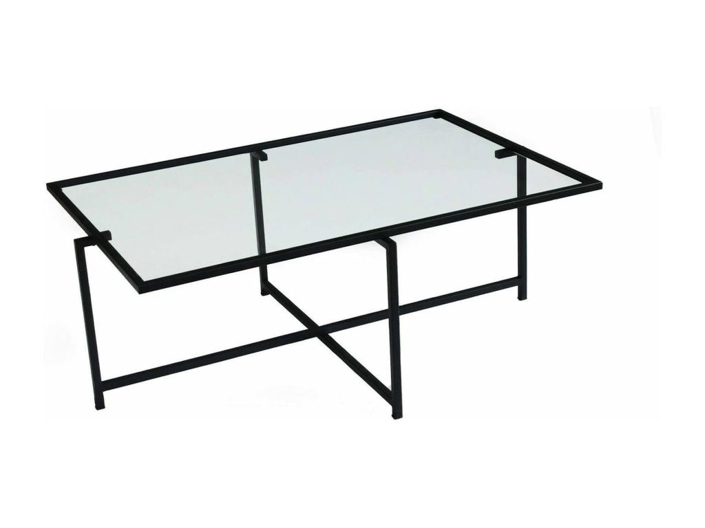 Table basse Nidchicshop Table basse Porte-revues pour canapé Etagère de salon 94x64h35 cm Noir 02714YRWD