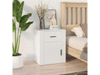 Table de chevet Blanc 50x36x60 cm Bois d'ingénierie 44027VSGH