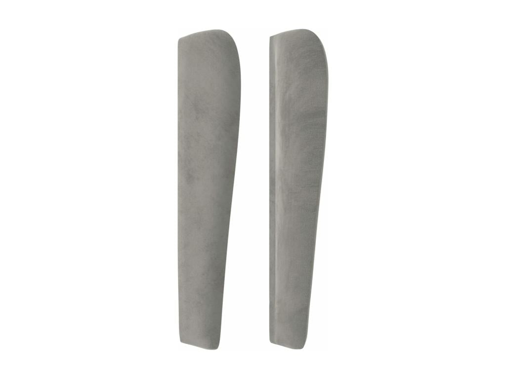 Tête de lit avec oreilles Gris clair 147x23x118/128 cm Velours 77103XRNJ