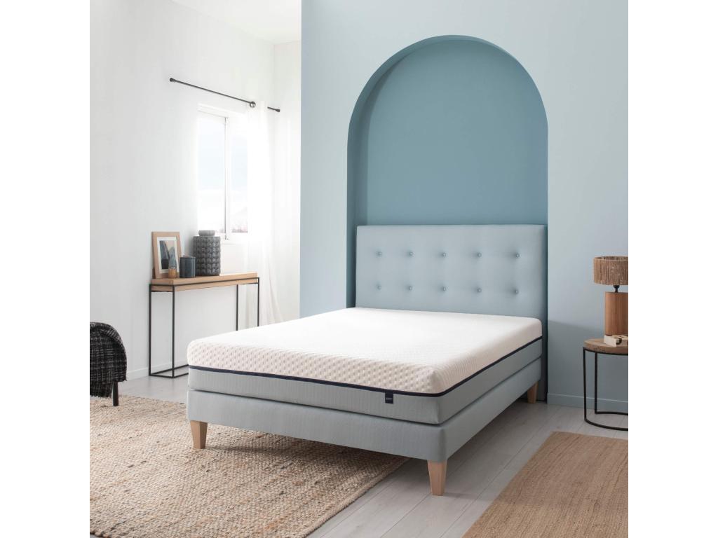 Sommier déco tapissier vert d'eau - Nidchicshop 120x200 47916ASAU